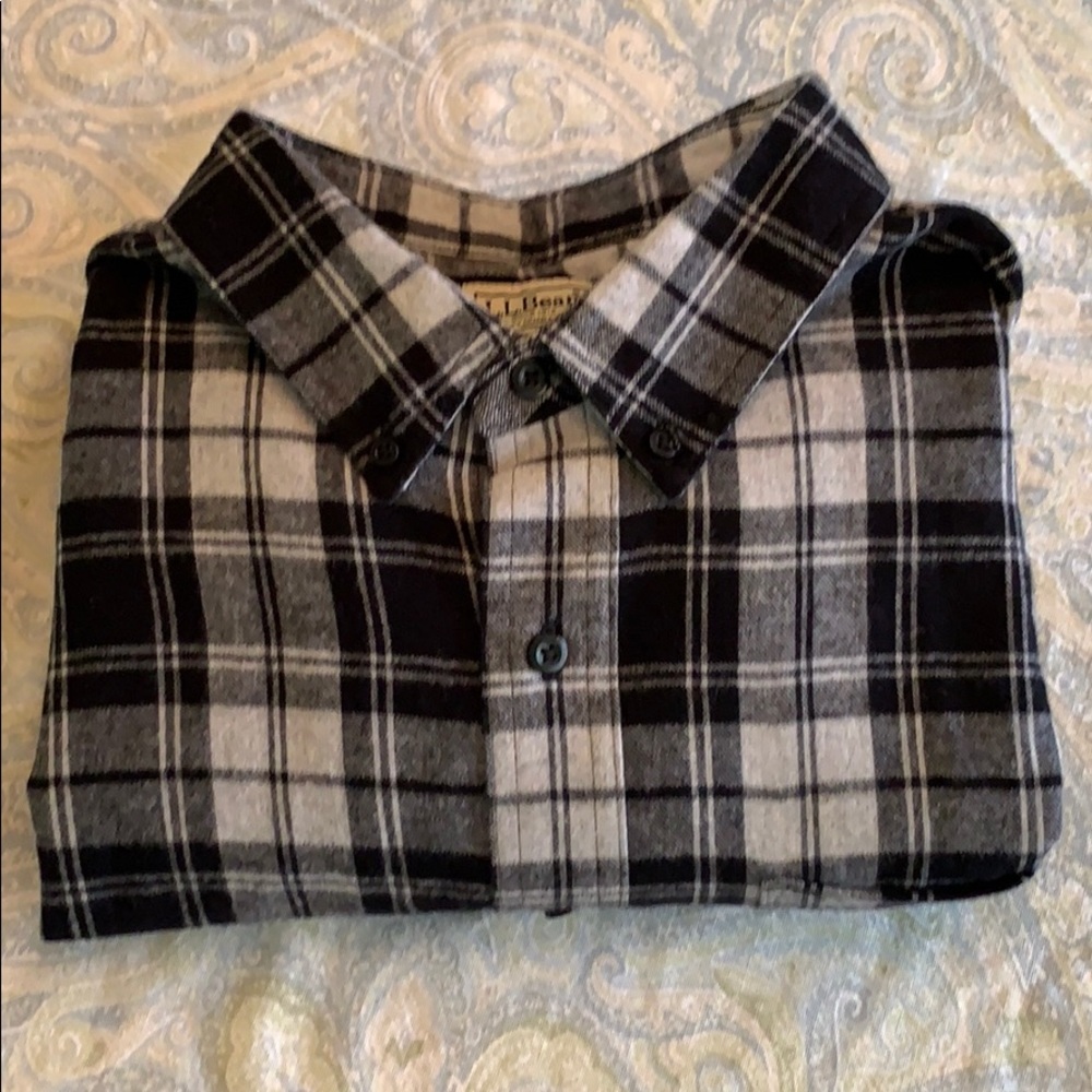 LL Bean Flannel Button Up XL Tall